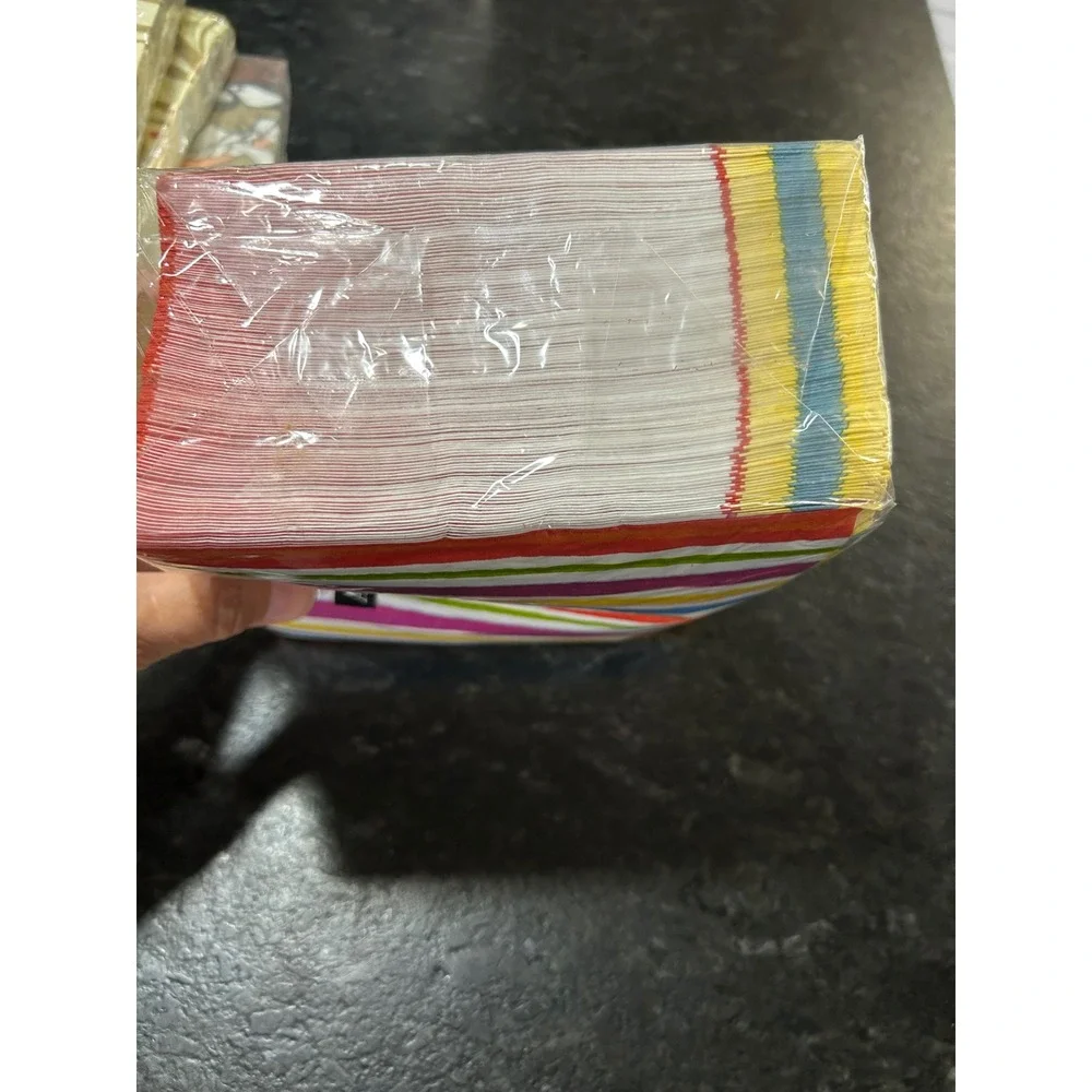 Artstyle Floral Cheer 120 Count 3-Ply Paper Napkins 13x13 Multi-Color Stripe